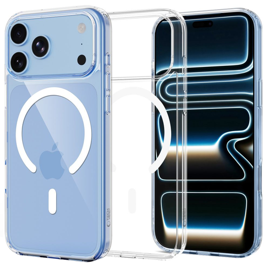 Custodia MagSafe per Apple iPhone 18 Pro Max / 17 Pro Max, Tech-Protect, Flexair Hybrid, Trasparente