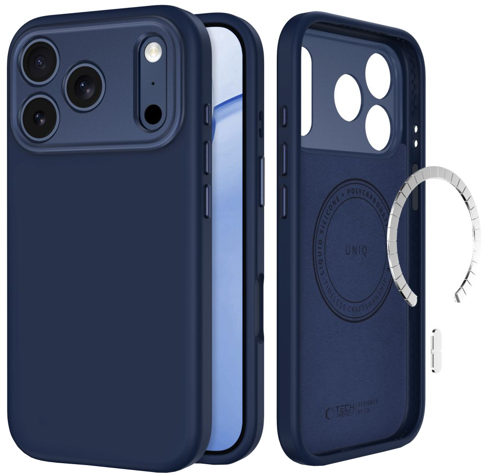 MagSafe Case for Apple iPhone 18 Pro / 17 Pro, Tech-Protect, Uniq CC, Navy Blue