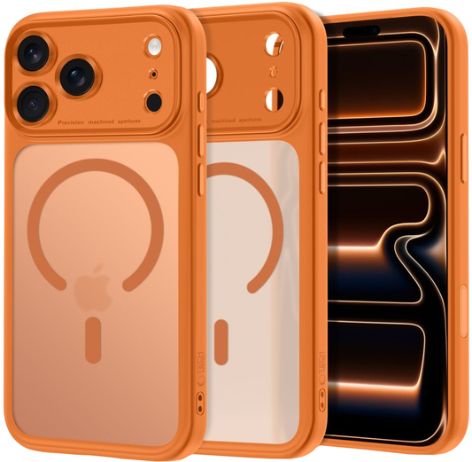 Custodia MagSafe per Apple iPhone 18 Pro Max / 17 Pro Max, Tech-Protect, MagPeak CC, Arancione Opaco