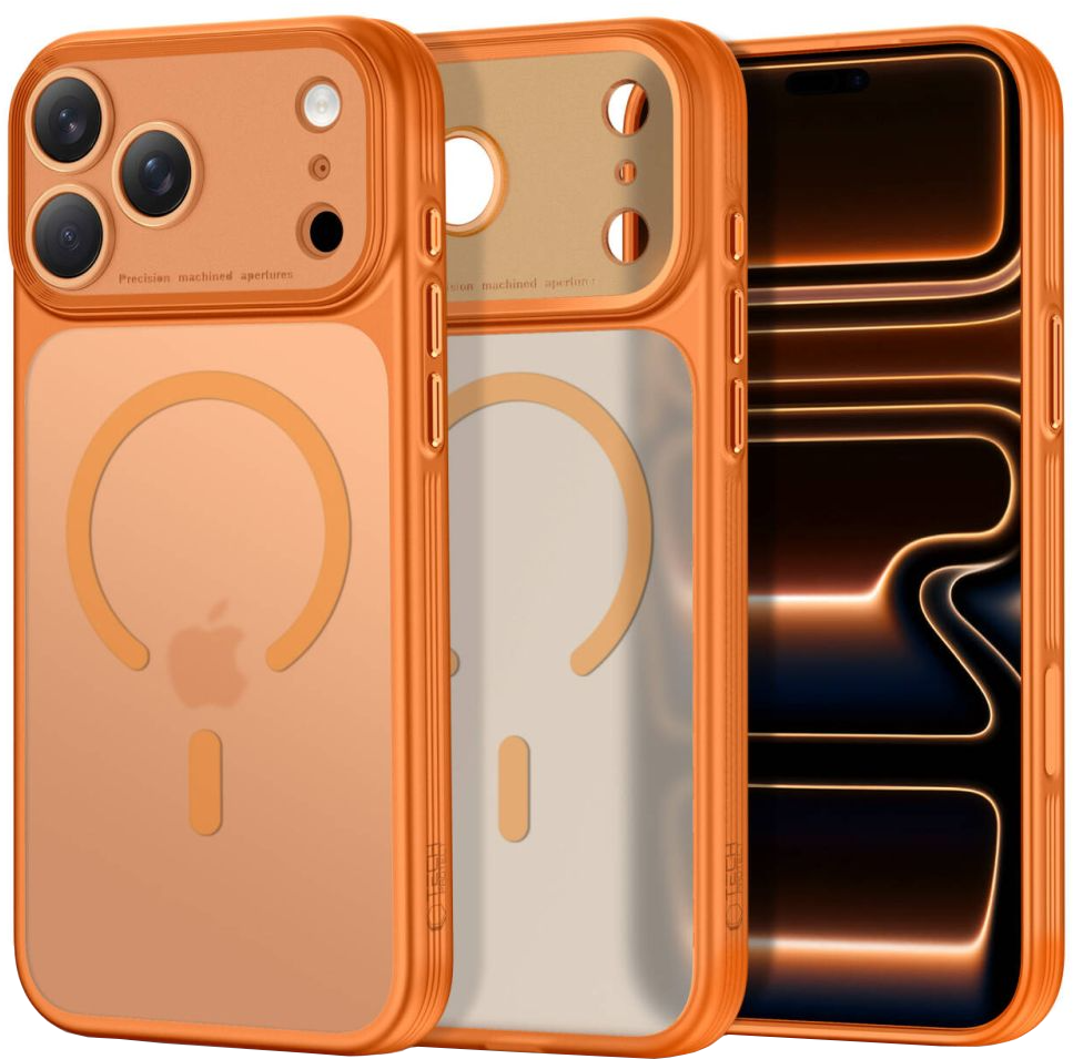 Custodia MagSafe per Apple iPhone 18 Pro Max / 17 Pro Max, Tech-Protect, MagPrime CC, Arancione Opaco