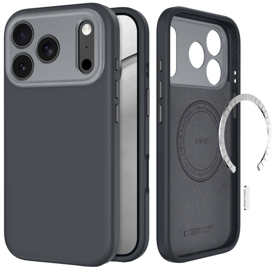 Custodia MagSafe per Apple iPhone 18 Pro Max / 17 Pro Max, Tech-Protect, Uniq CC, Grigio