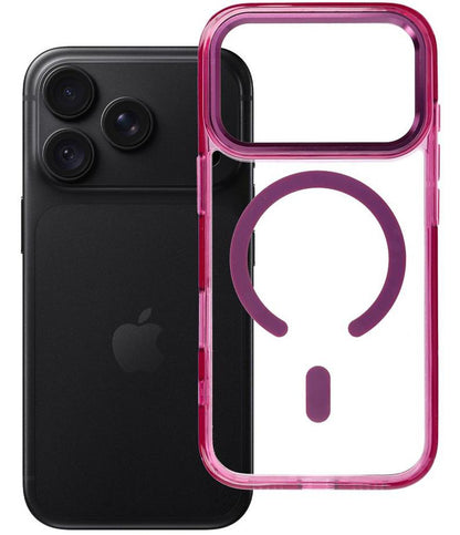 MagSafe Case for Apple iPhone 18 Pro / 17 Pro, OEM, Frame Clear Hybrid, Burgundy