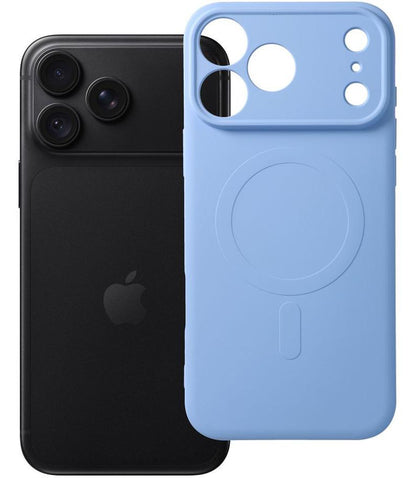 Custodia MagSafe per Apple iPhone 18 Pro Max / 17 Pro Max, OEM, Silicone Mag, blu celeste