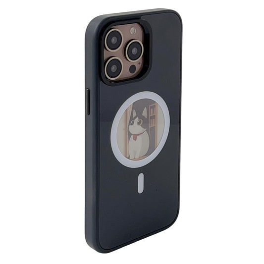 Custodia MagSafe per Apple iPhone 14 Pro Max, OEM, Round Screen Smart E-Ink, Nera