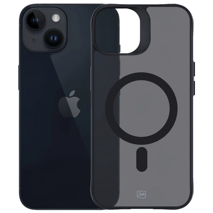 Custodia MagSafe per Apple iPhone 15, 3MK, Smoke MagCase, Nera