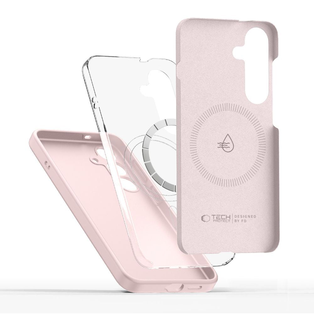 Custodia MagSafe per Apple iPhone 16e, Tech-Protect, Silicone Liquido, Rosa