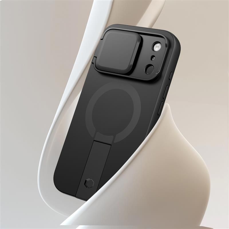 Custodia MagSafe per Apple iPhone 17 Pro Max, Tech-Protect, Kevlar Aura, Nera