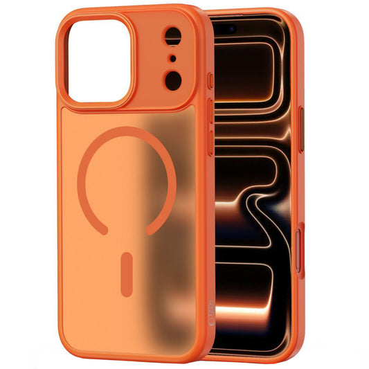 Custodia MagSafe per Apple iPhone 17 Pro Max, Tech-Protect, Magmat, Arancione Opaco