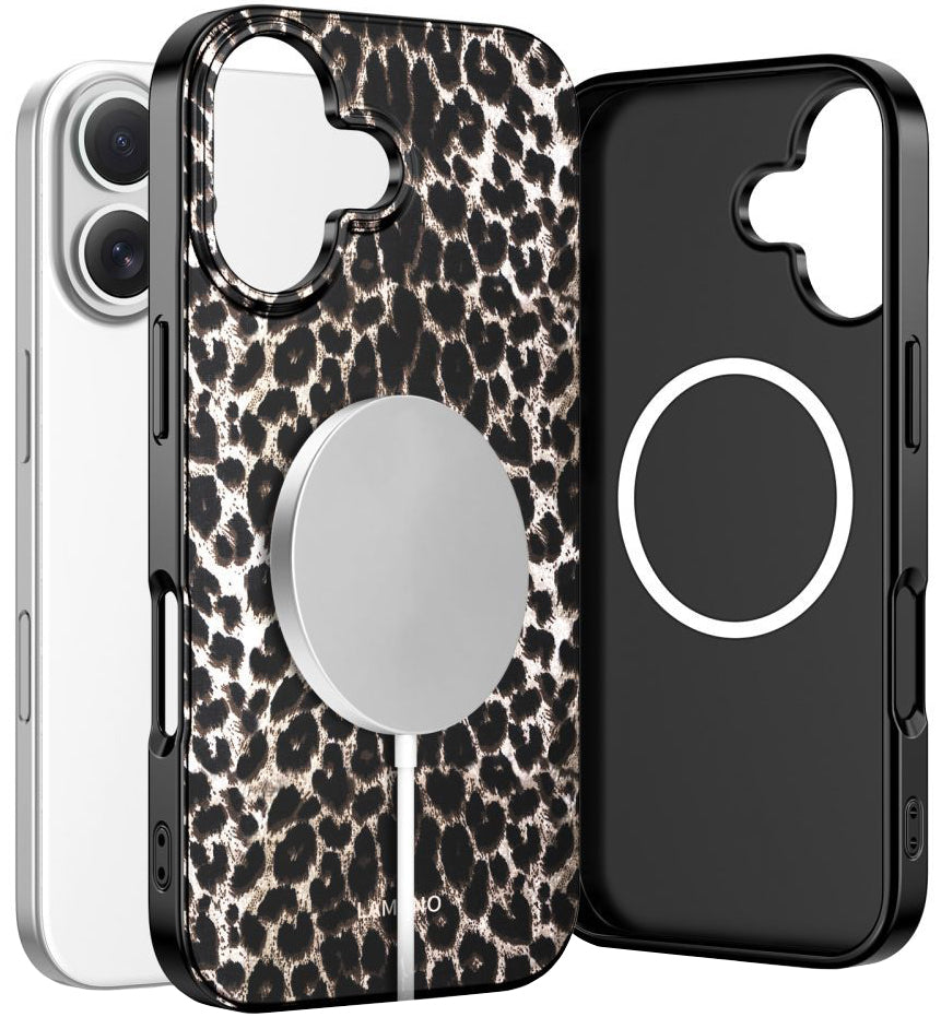 Custodia MagSafe per Apple iPhone 17, Tech-Protect, Lamano Leopard, Nera
