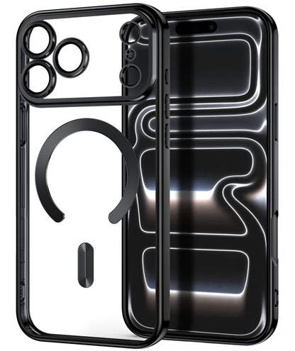 Custodia MagSafe per Apple iPhone 18 Pro / 17 Pro, Tech-Protect, Magflex, Nero Satinato