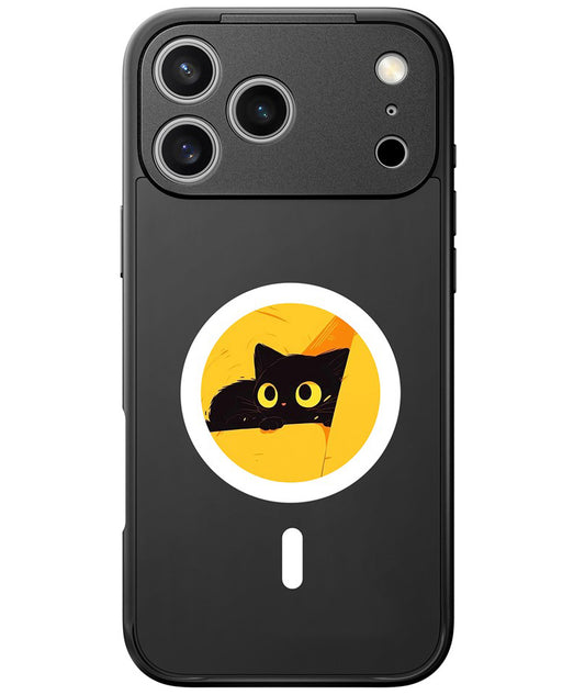 Custodia MagSafe per Apple iPhone 17 Pro, OEM, Schermo Rotondo Smart E-Ink, Nera