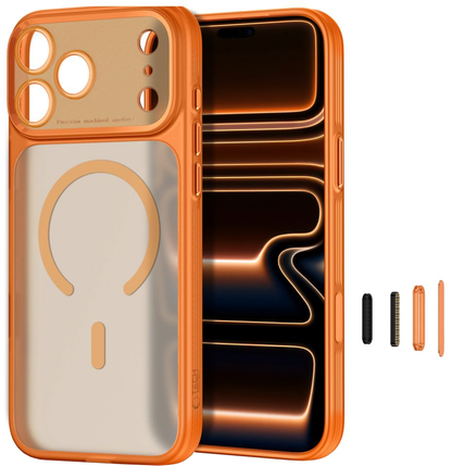 Custodia MagSafe per Apple iPhone 18 Pro Max / 17 Pro Max, Tech-Protect, MagPrime CC, Arancione Opaco