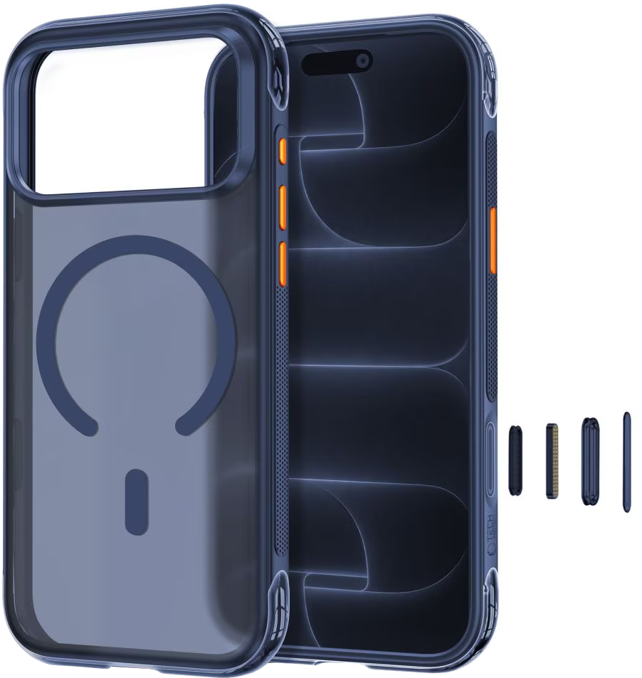 MagSafe Case for Apple iPhone 18 Pro / 17 Pro, Tech-Protect, MagAir CC, Matte Navy