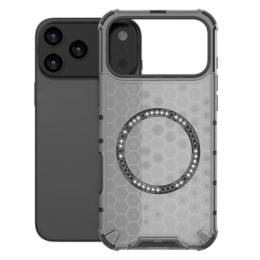 Custodia MagSafe per Apple iPhone 17 Pro Max, Techsuit, HoneyComb Shield, Nera