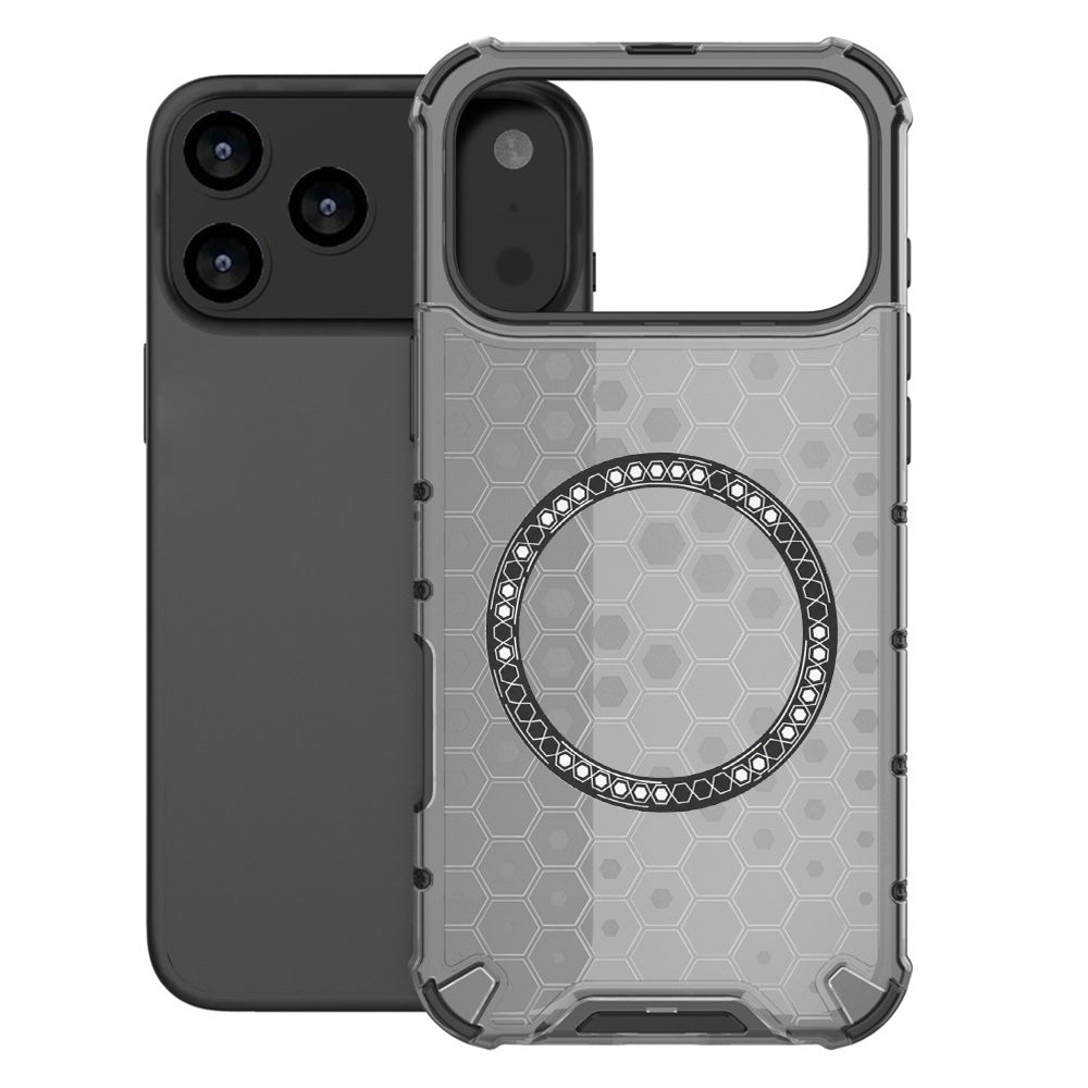 Custodia MagSafe per Apple iPhone 17 Pro, Techsuit, HoneyComb Shield, Nera