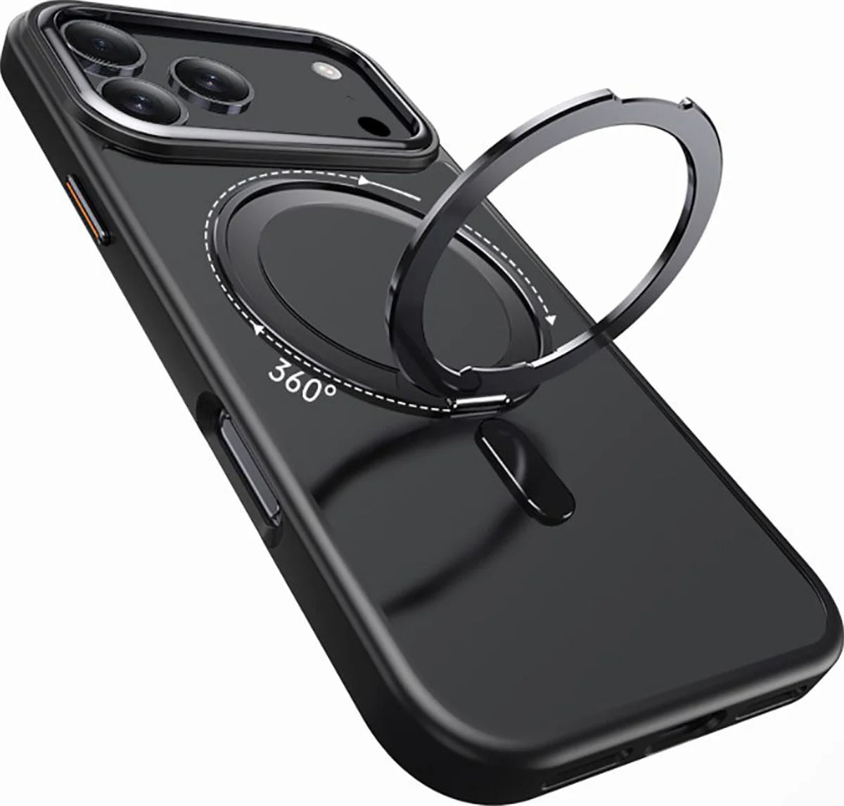 Custodia MagSafe per Apple iPhone 17 Pro, Tech-Protect, MagRing, Nera