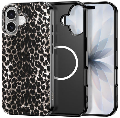 Custodia MagSafe per Apple iPhone 17, Tech-Protect, Lamano Leopard, Nera
