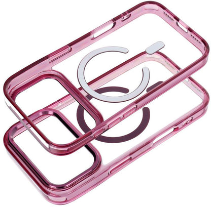 MagSafe Case for Apple iPhone 18 Pro / 17 Pro, OEM, Frame Clear Hybrid, Burgundy