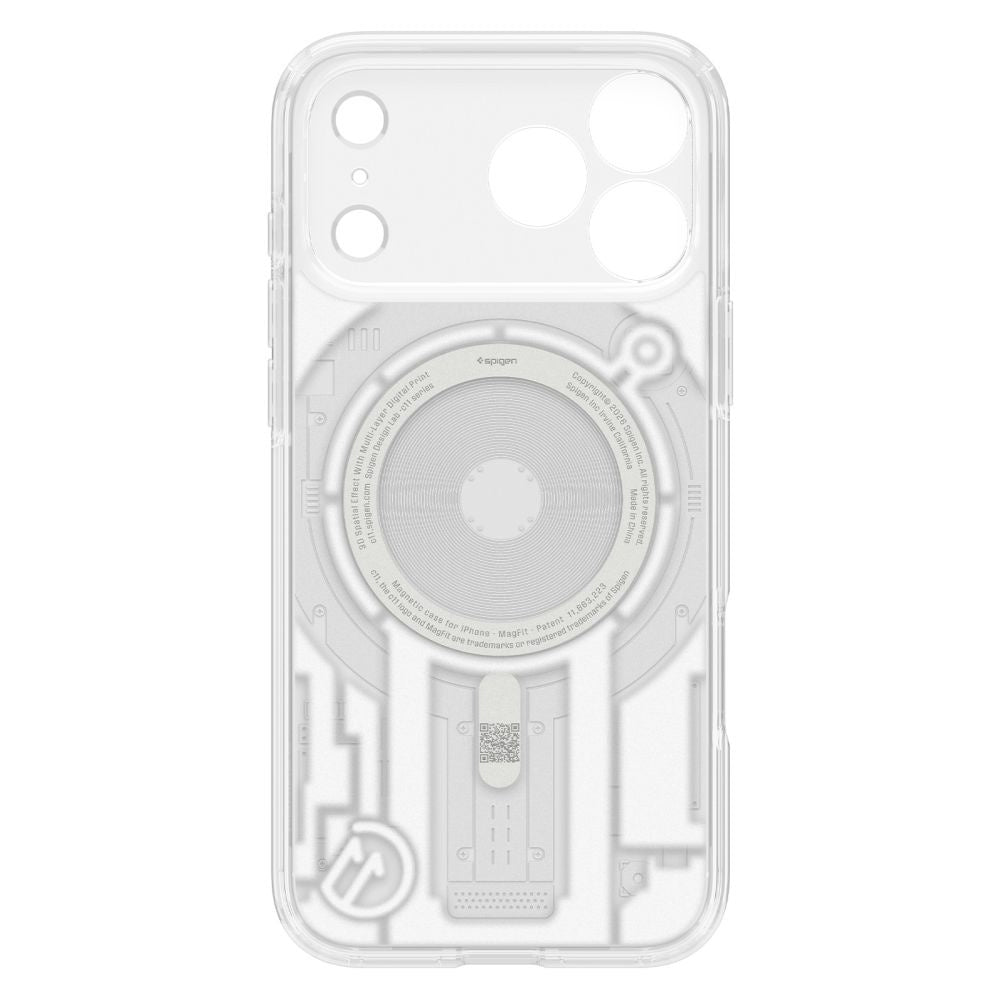 Custodia MagSafe per Apple iPhone 18 Pro / 17 Pro, Spigen, C11 Ultra Hybrid MagFit Element, bianca ACS12308
