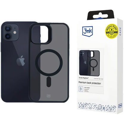 Custodia MagSafe per Apple iPhone 12 / 12 Pro, 3MK, Smoke MagCase, Nera