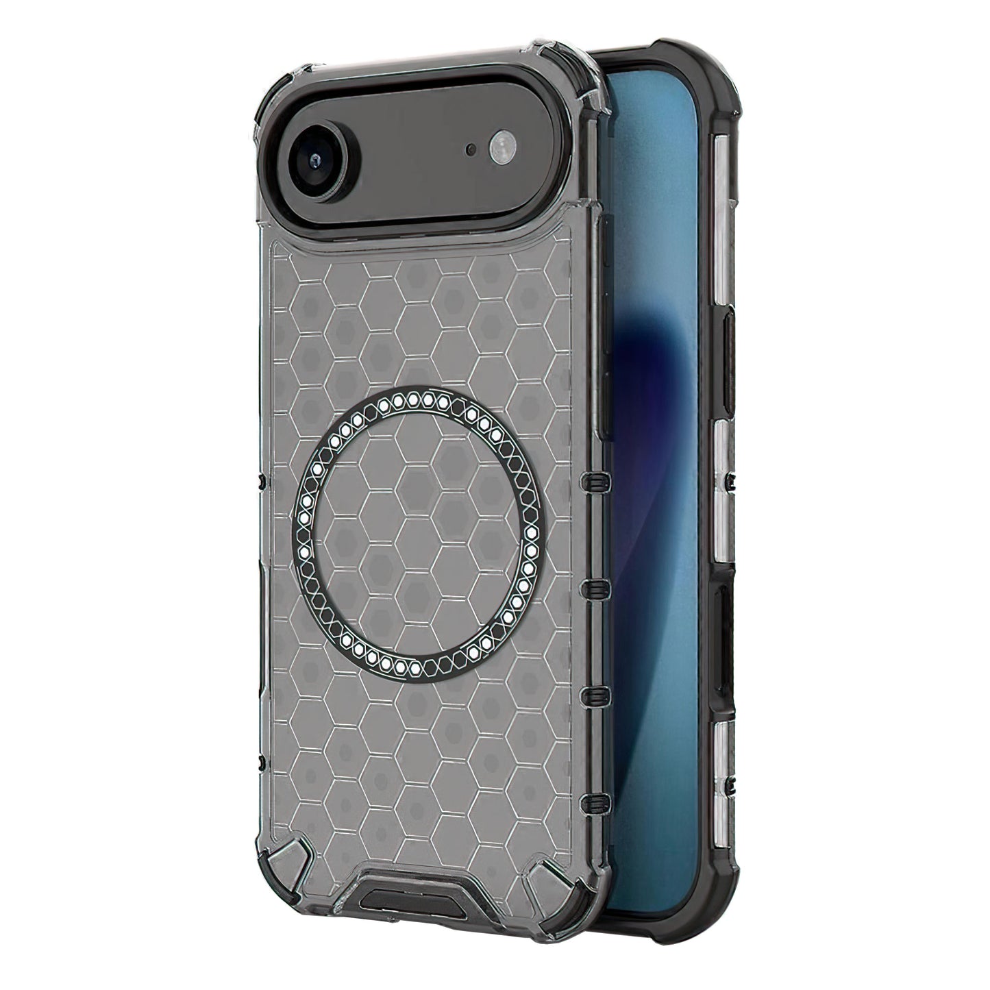 Custodia MagSafe per Apple iPhone 17 Air, Techsuit, HoneyComb Shield, Nera