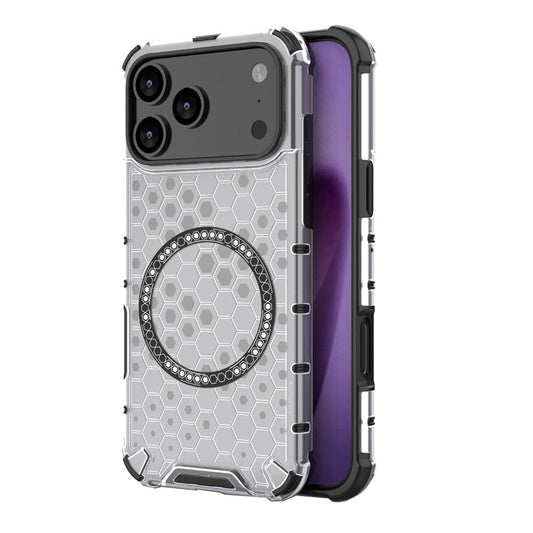 Custodia MagSafe per Apple iPhone 17 Pro Max, Techsuit, HoneyComb Shield, Bianca