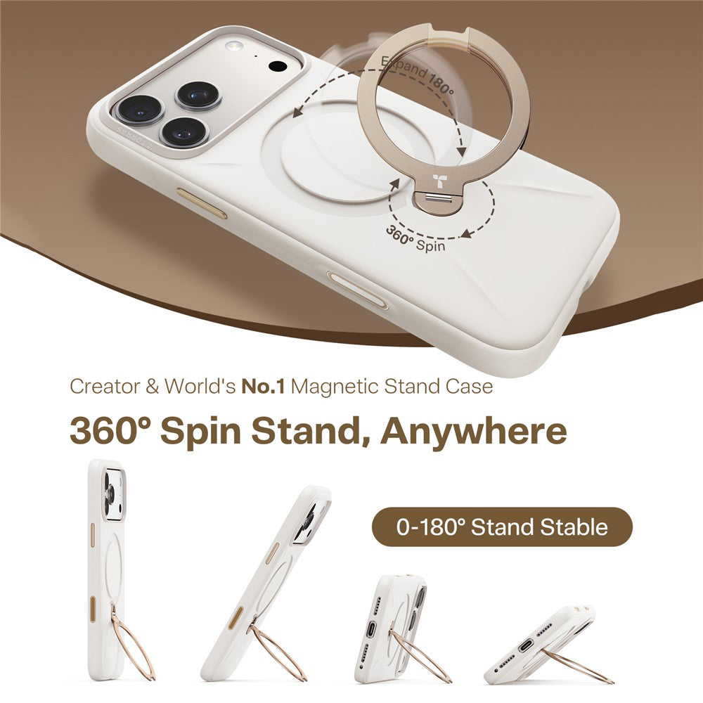 Custodia MagSafe per Apple iPhone 17 Pro Max, Torras, QPRO Silicone, Bianca