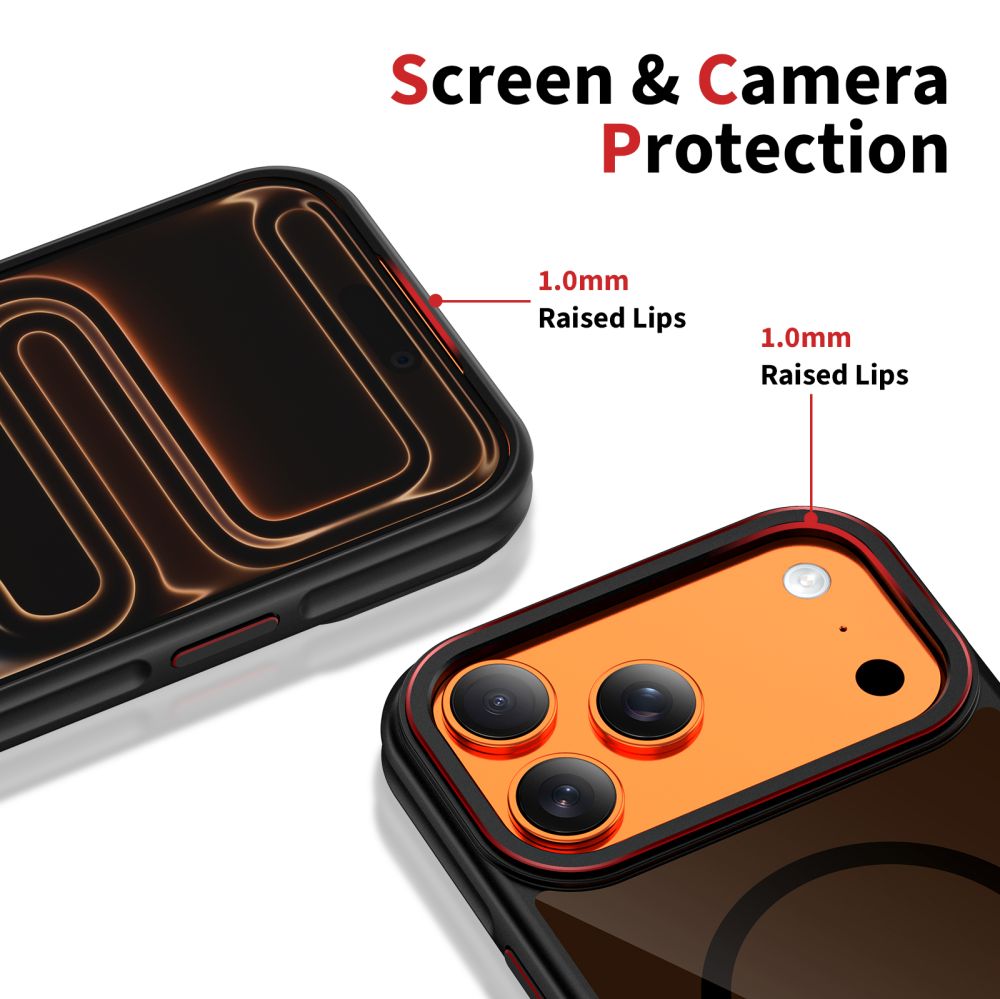 Custodia MagSafe per Apple iPhone 17 Pro, Tech-Protect, Maghybrid, Nera