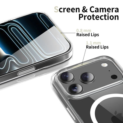 Custodia MagSafe per Apple iPhone 17 Pro, Tech-Protect, Flexair Hybrid CC, Trasparente