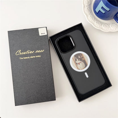 Custodia MagSafe per Apple iPhone 16 Pro, OEM, Round Screen Smart E-Ink, Nera