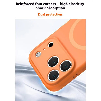 Custodia MagSafe per Apple iPhone 17 Pro, OEM, Silicone Liquido, Nera