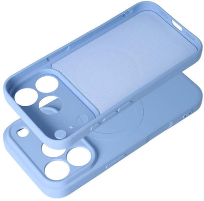 Custodia MagSafe per Apple iPhone 18 Pro Max / 17 Pro Max, OEM, Silicone Mag, blu celeste