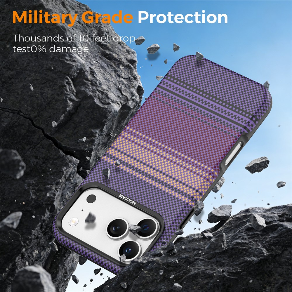 Custodia MagSafe per Apple iPhone 17 Pro Max, OEM, Gradient Rainbow, Viola