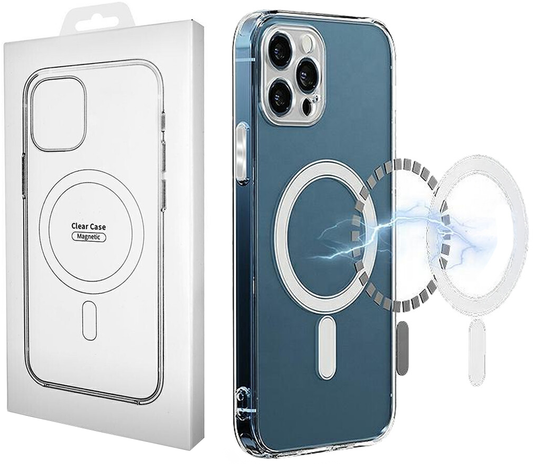 Custodia MagSafe per Apple iPhone 16, OEM, Clear with Camera Protection, Trasparente