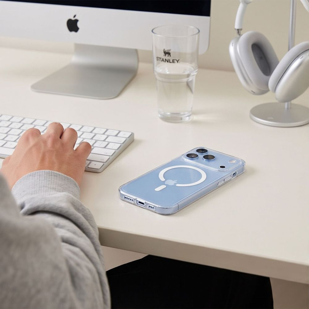 Custodia MagSafe per Apple iPhone 18 Pro / 17 Pro, Tech-Protect, Flexair, Trasparente