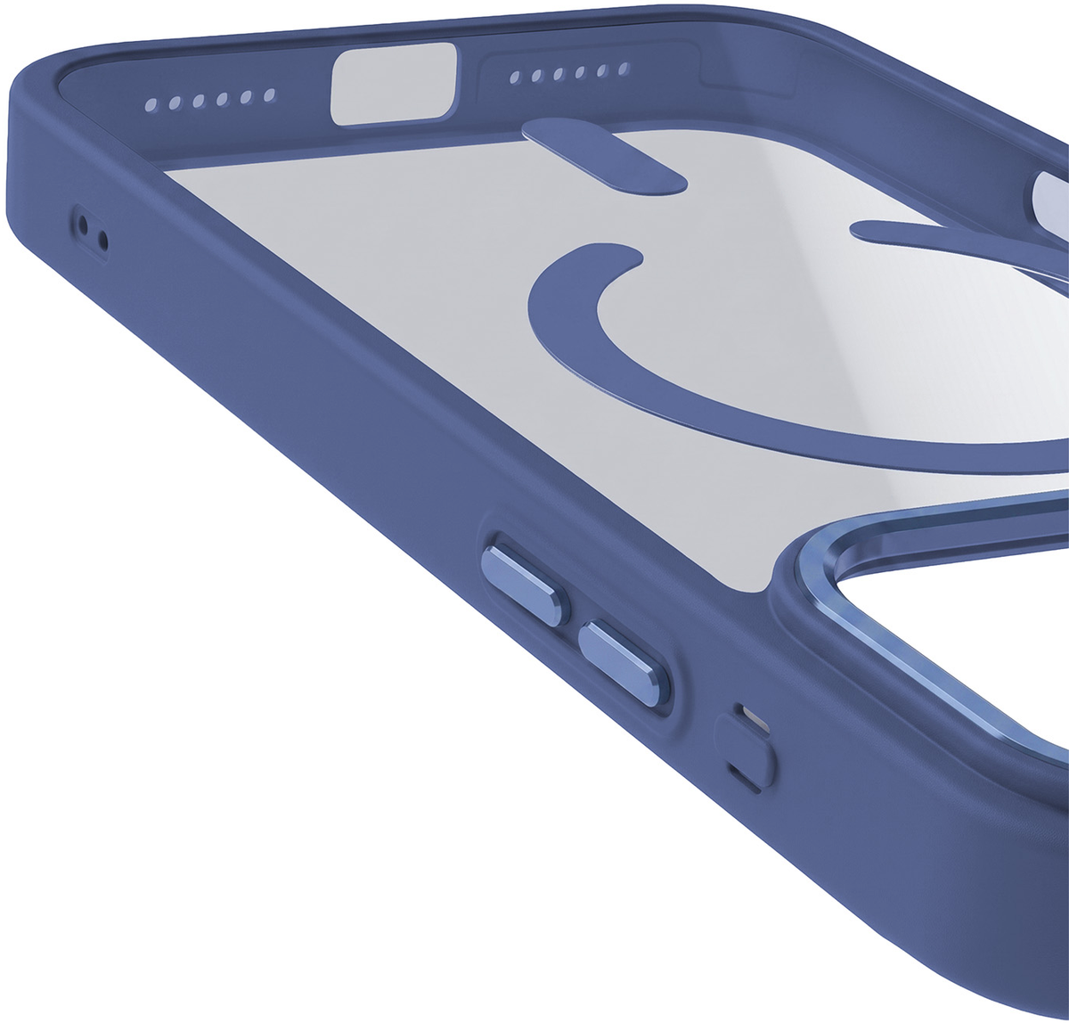 Custodia MagSafe per Apple iPhone 18 Pro Max / 17 Pro Max, OEM, Color Clear Mag, Blu