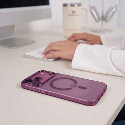 Custodia MagSafe per Apple iPhone 18 Pro / 17 Pro, Tech-Protect, MagZero, Vinaccia Opaca