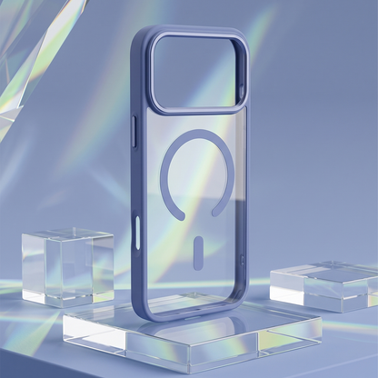 Custodia MagSafe per Apple iPhone 18 Pro Max / 17 Pro Max, OEM, Color Clear Mag, Blu