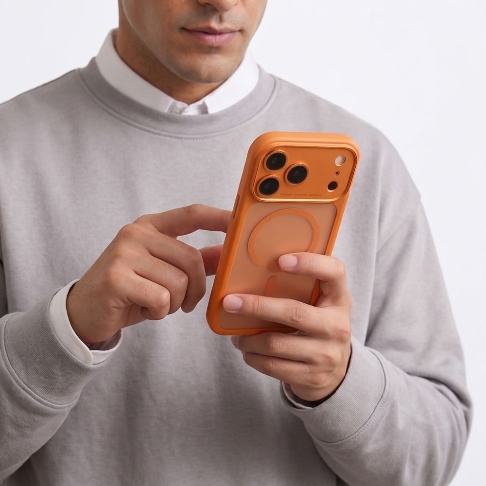 MagSafe Case for Apple iPhone 18 Pro Max / 17 Pro Max, Tech-Protect, MagPeak CC, Matte Orange