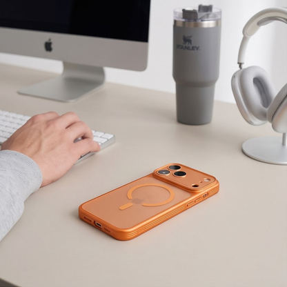 Custodia MagSafe per Apple iPhone 18 Pro Max / 17 Pro Max, Tech-Protect, MagPrime CC, Arancione Opaco