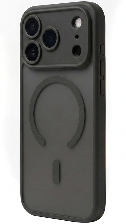 Custodia MagSafe per Apple iPhone 18 Pro / 17 Pro, OEM, Mag Big Hole, nera opaca
