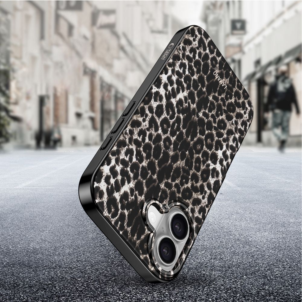 Custodia MagSafe per Apple iPhone 17, Tech-Protect, Lamano Leopard, Nera