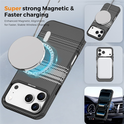 Custodia MagSafe per Apple iPhone 17 Pro, OEM, Gradient Rainbow, Nera