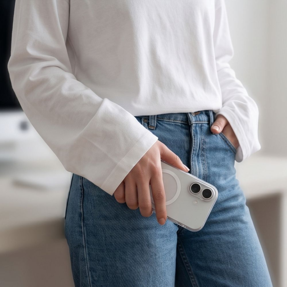 Custodia MagSafe per Apple iPhone 17, Tech-Protect, MagZero, Bianco Opaco