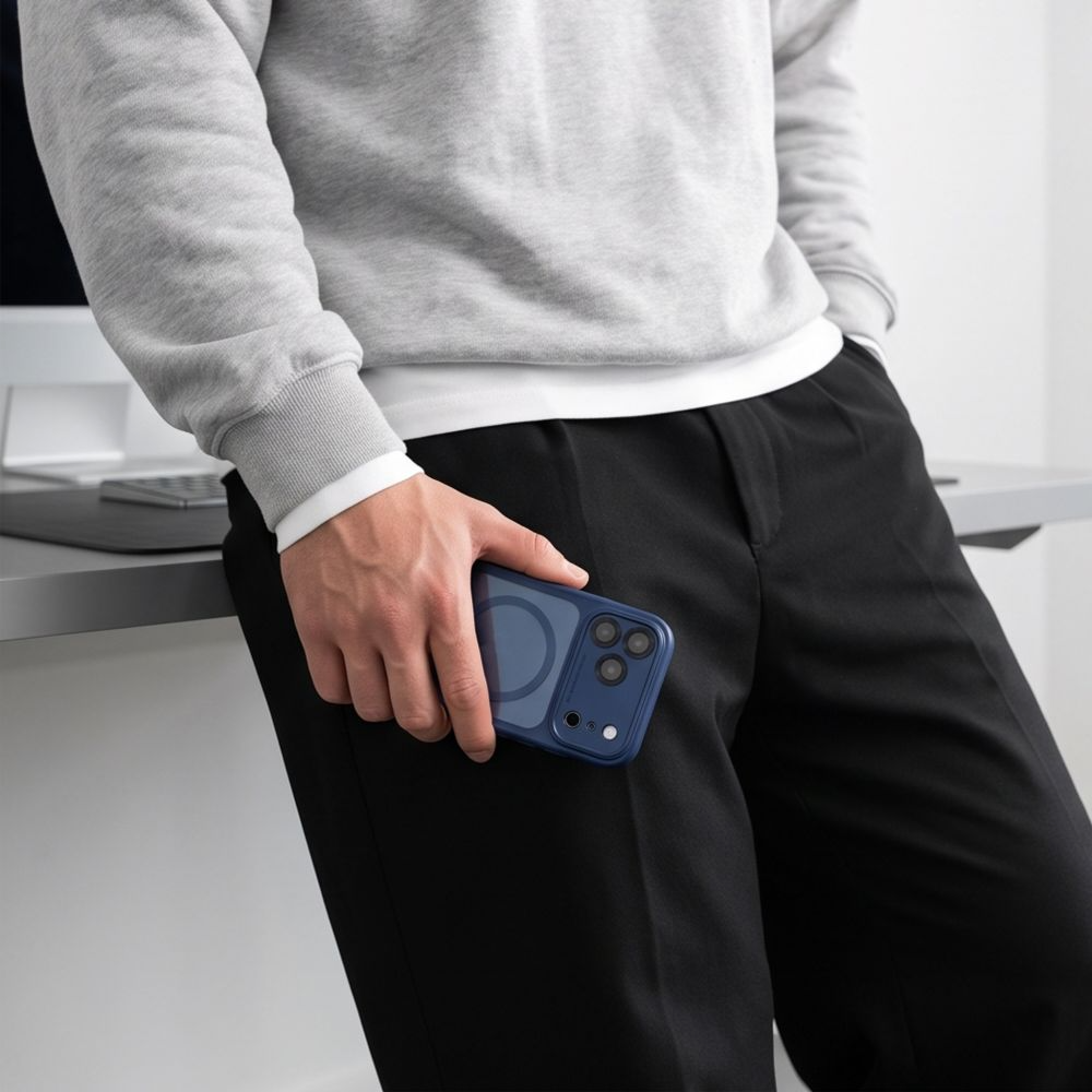Custodia MagSafe per Apple iPhone 18 Pro Max / 17 Pro Max, Tech-Protect, MagPeak CC, Blu Navy