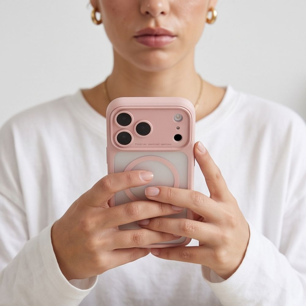 Cover MagSafe per Apple iPhone 18 Pro / 17 Pro, Tech-Protect, MagPeak CC, Rosa opaco