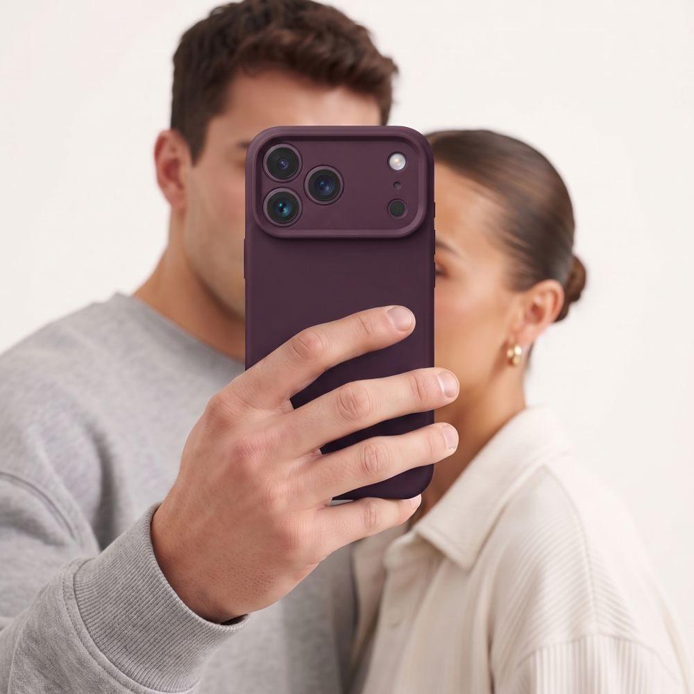 Custodia MagSafe per Apple iPhone 18 Pro / 17 Pro, Tech-Protect, silicone, bordeaux