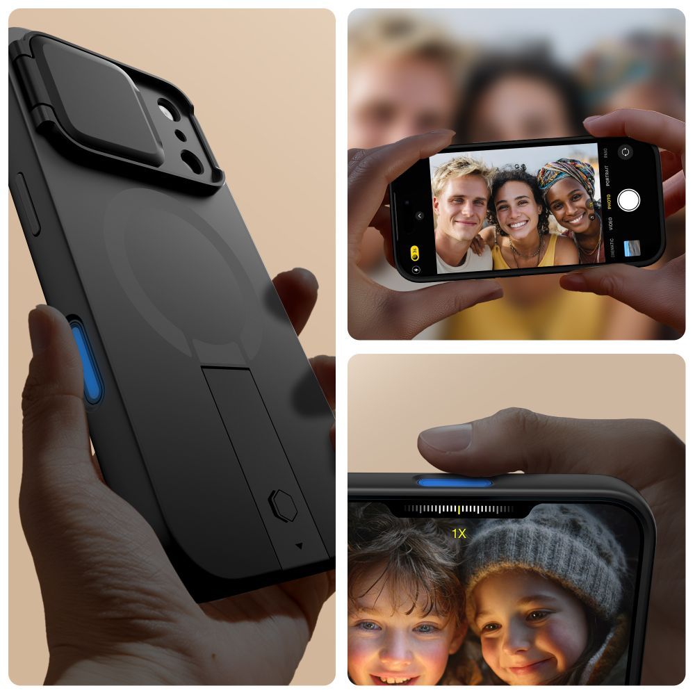 Custodia MagSafe per Apple iPhone 17 Pro Max, Tech-Protect, Kevlar Aura, Nera