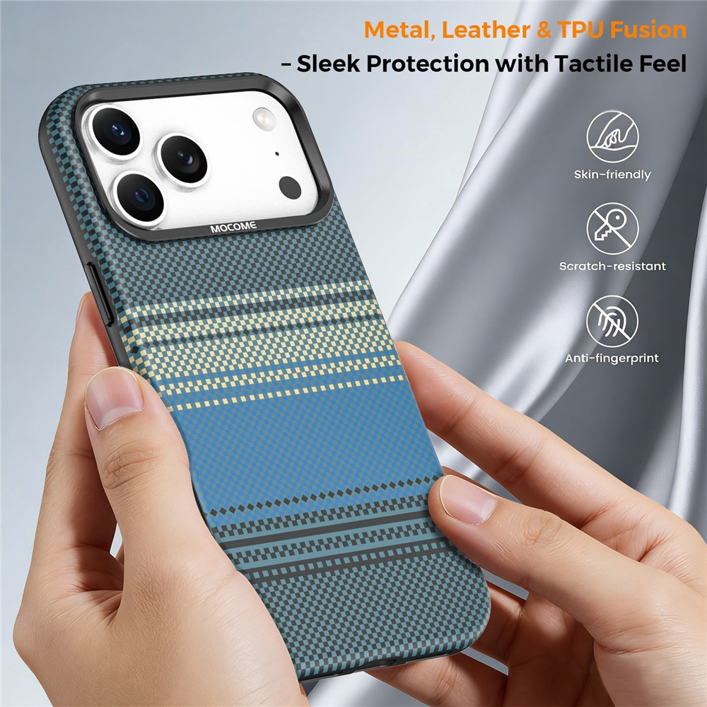 Custodia MagSafe per Apple iPhone 17 Pro, OEM, Gradient Rainbow, Blu Navy