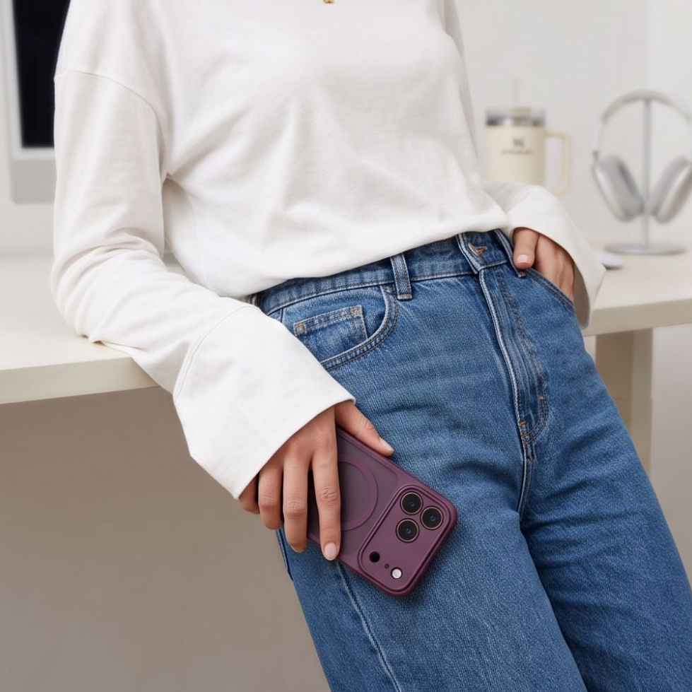 Custodia MagSafe per Apple iPhone 18 Pro / 17 Pro, Tech-Protect, BasicMag, Vinaccia Opaca